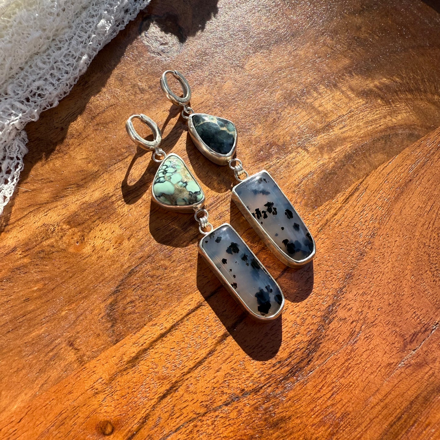 Variscite & Montana Agate Earrings