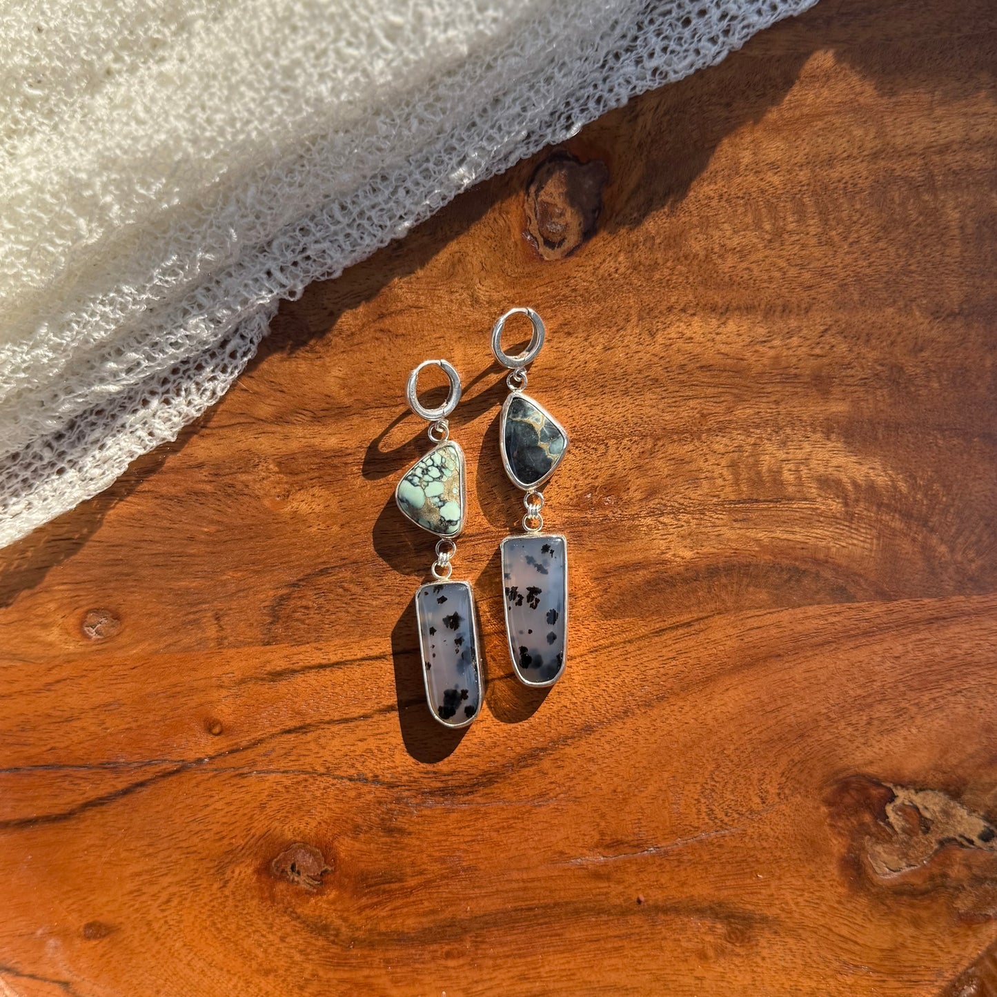 Variscite & Montana Agate Earrings