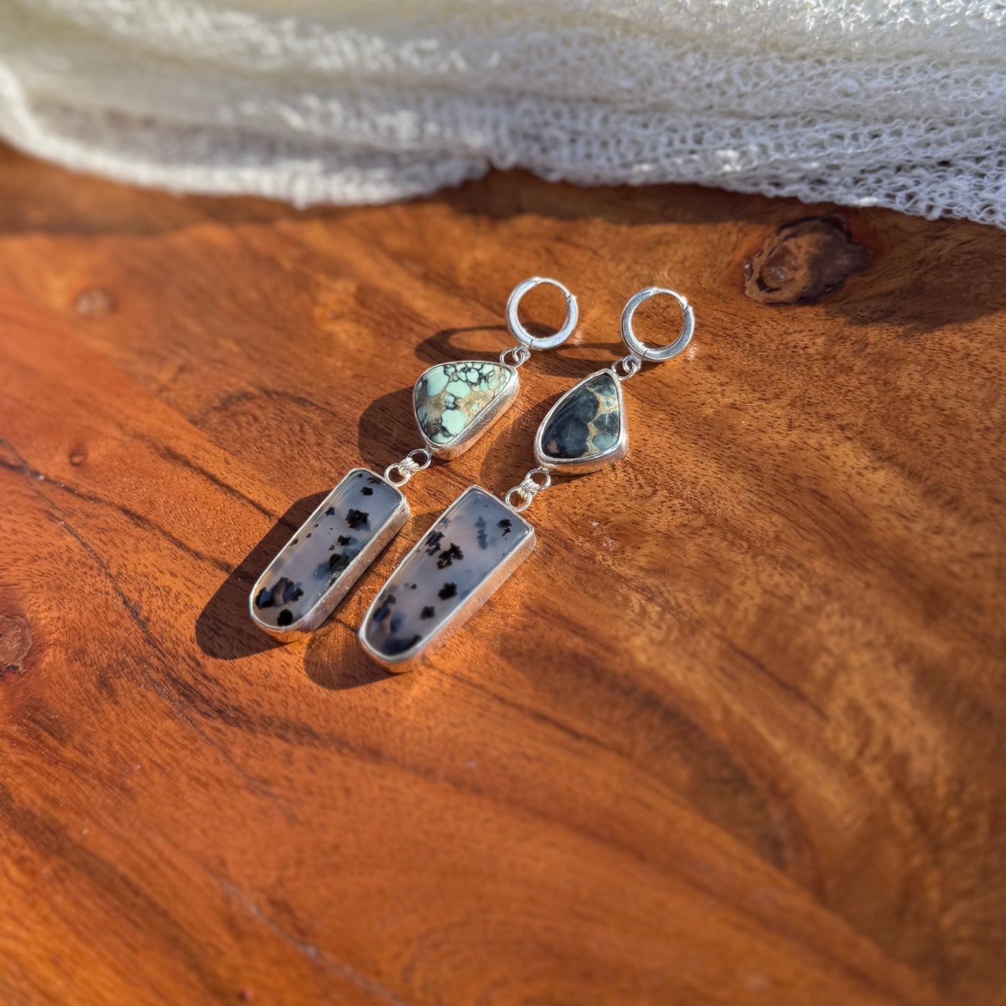 Variscite & Montana Agate Earrings