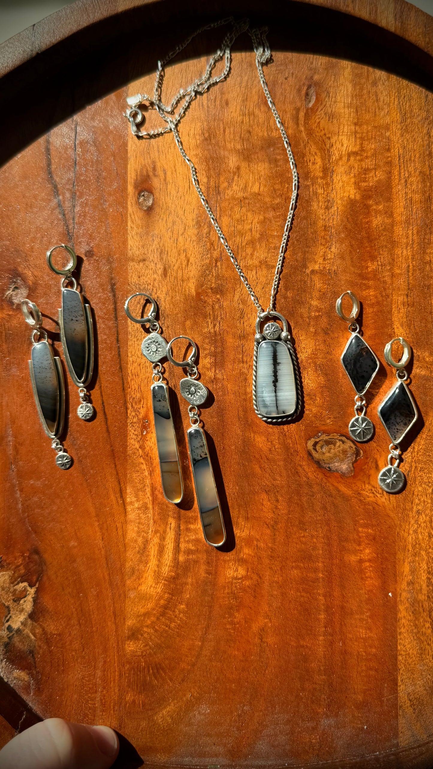 Montana Agate Sun Earrings