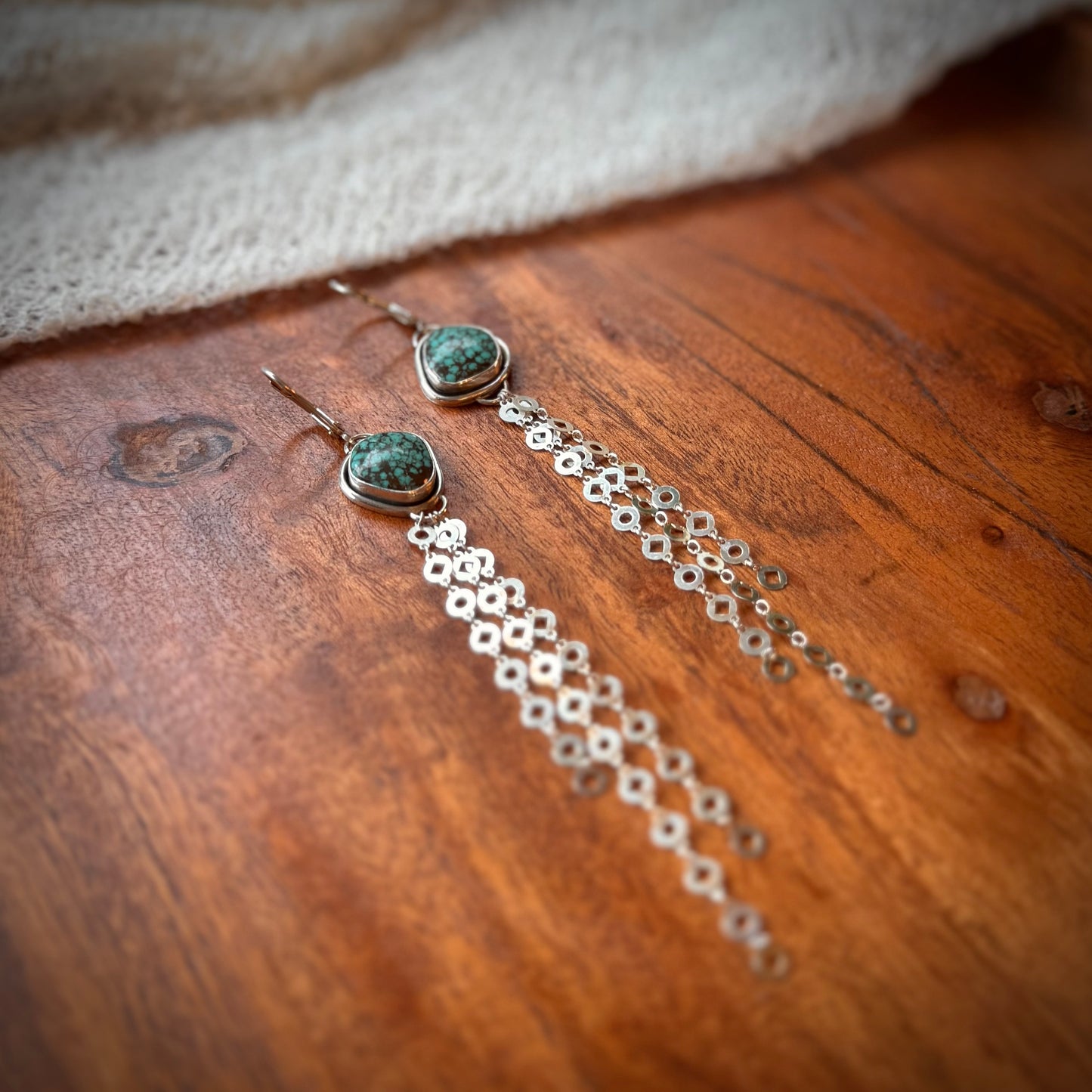 Turquoise Fringe Earrings