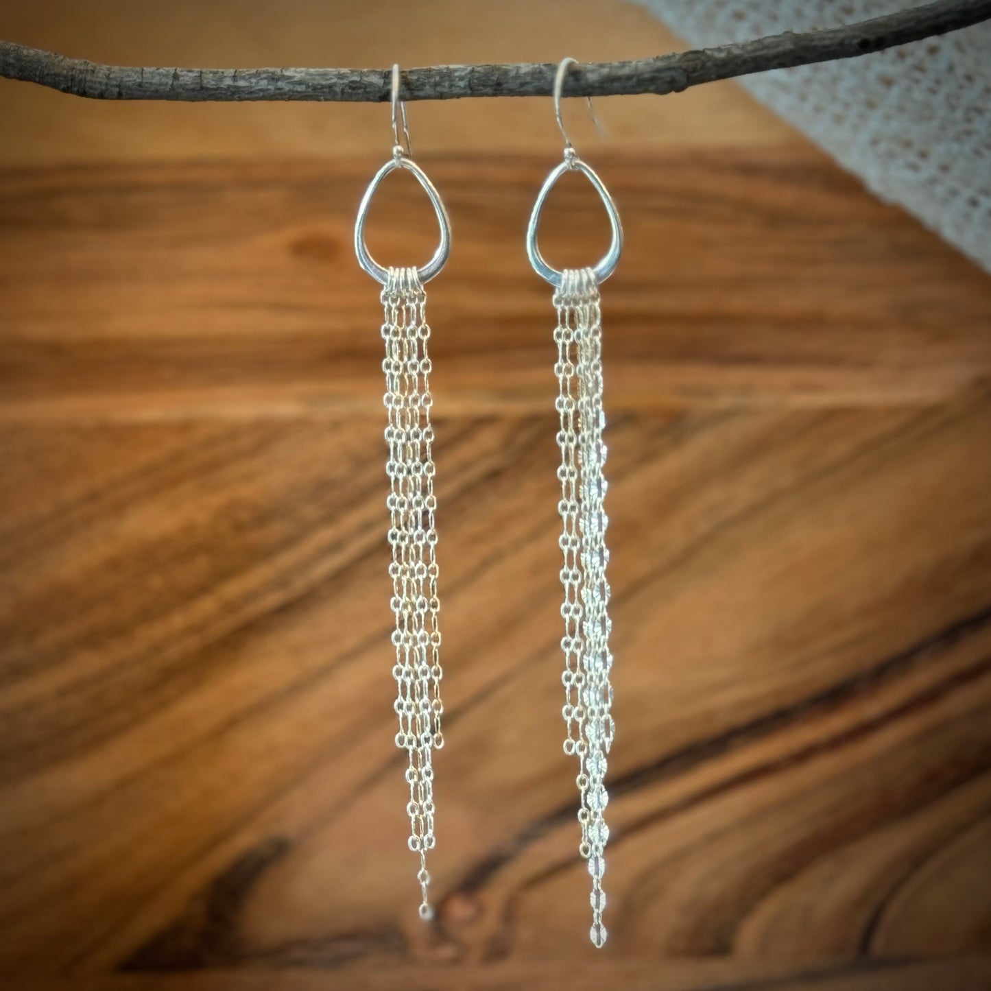 Silver Fringe Earrings