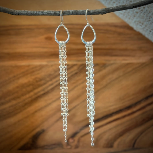 Silver Fringe Earrings