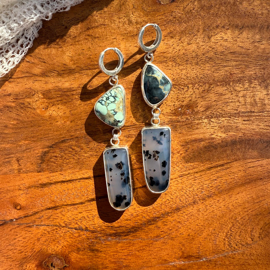 Variscite & Montana Agate Earrings