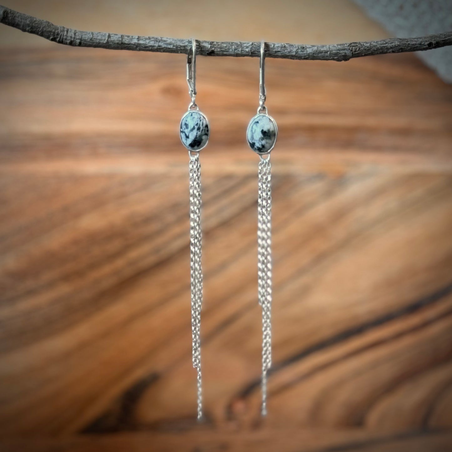 White Buffalo Fringe Earrings