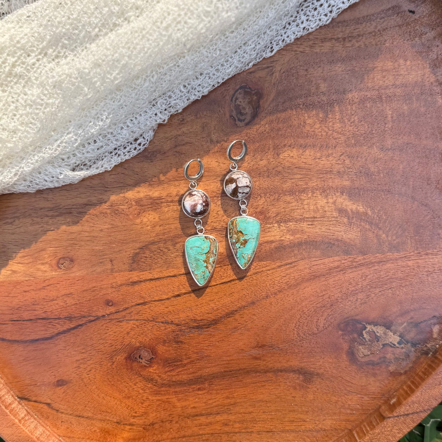 Wild Horse & Nevada Turquoise Earrings