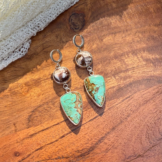 Wild Horse & Nevada Turquoise Earrings