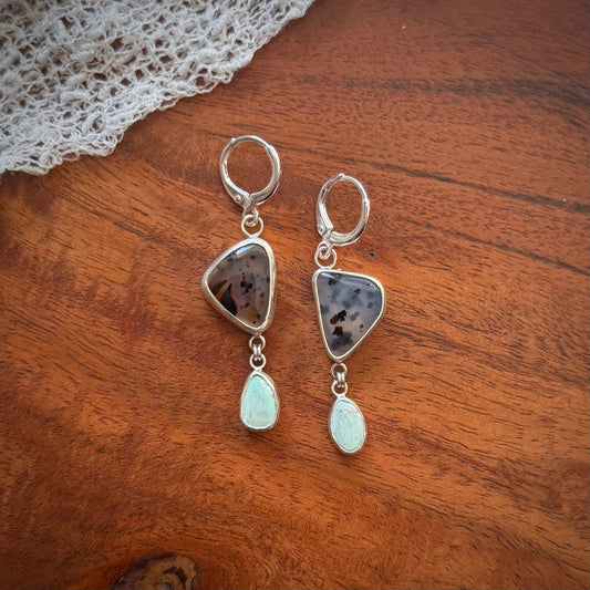 MT Agate x MT Turquoise Earrings