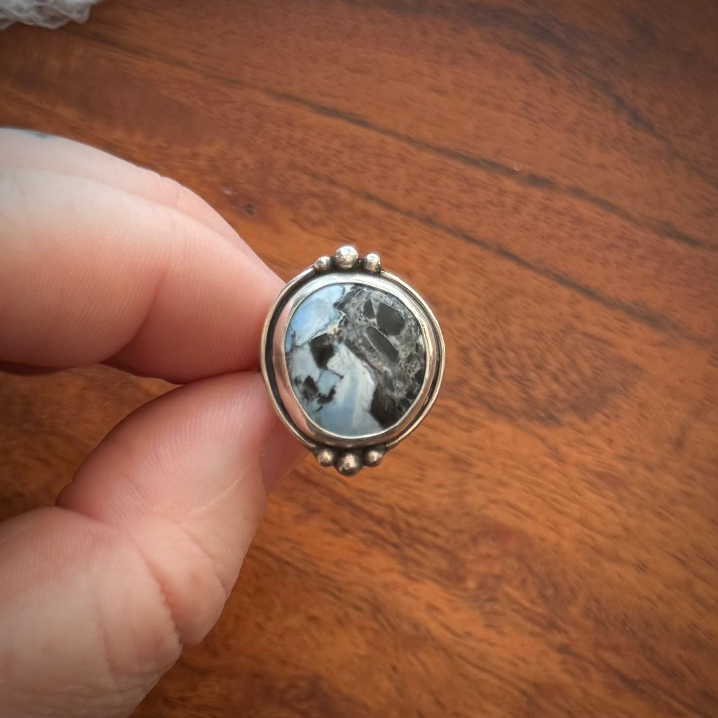 Black Jack Turquoise Ring (size 4.25)