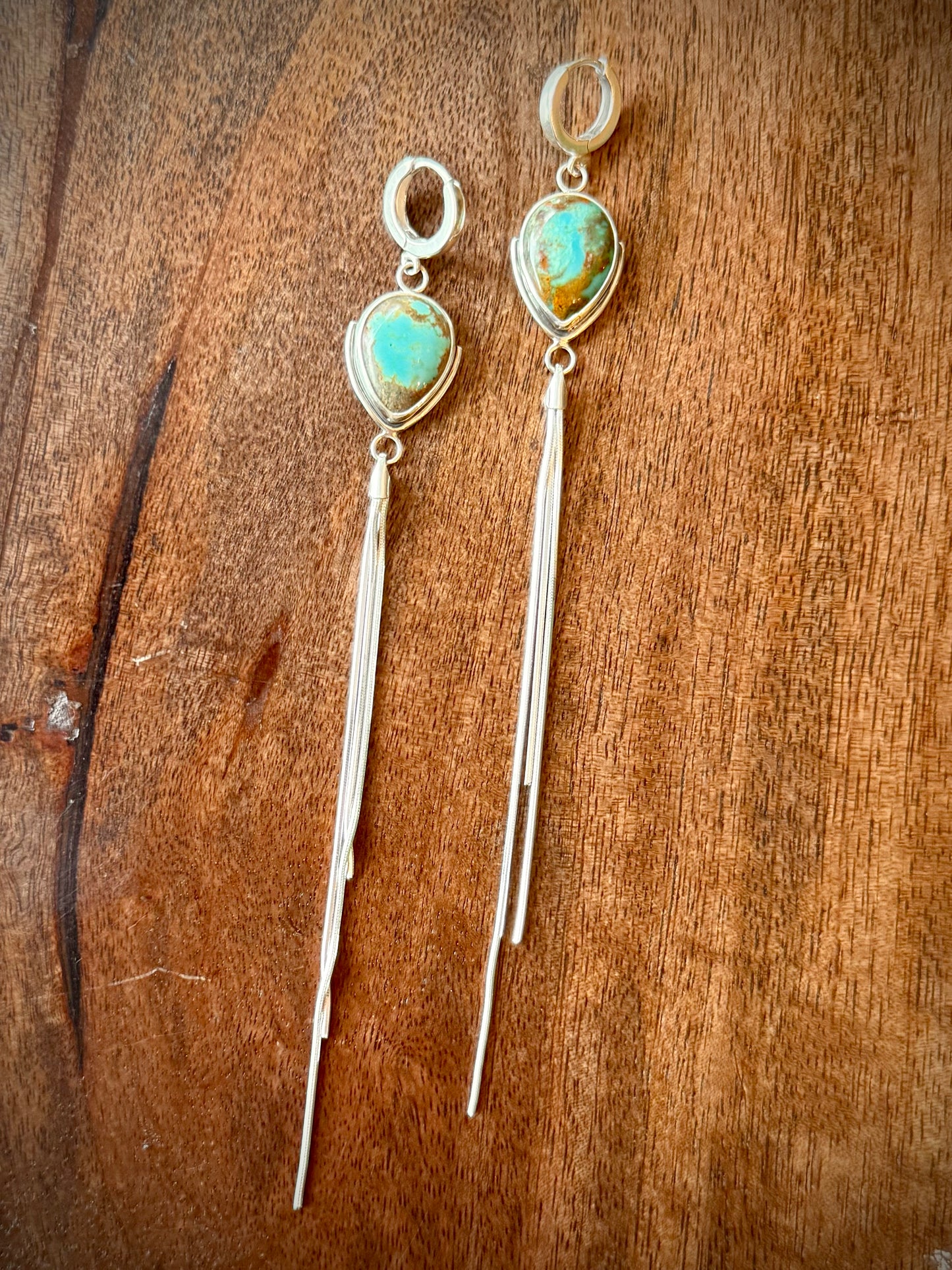 Kingman Turquoise Fringe Earrings
