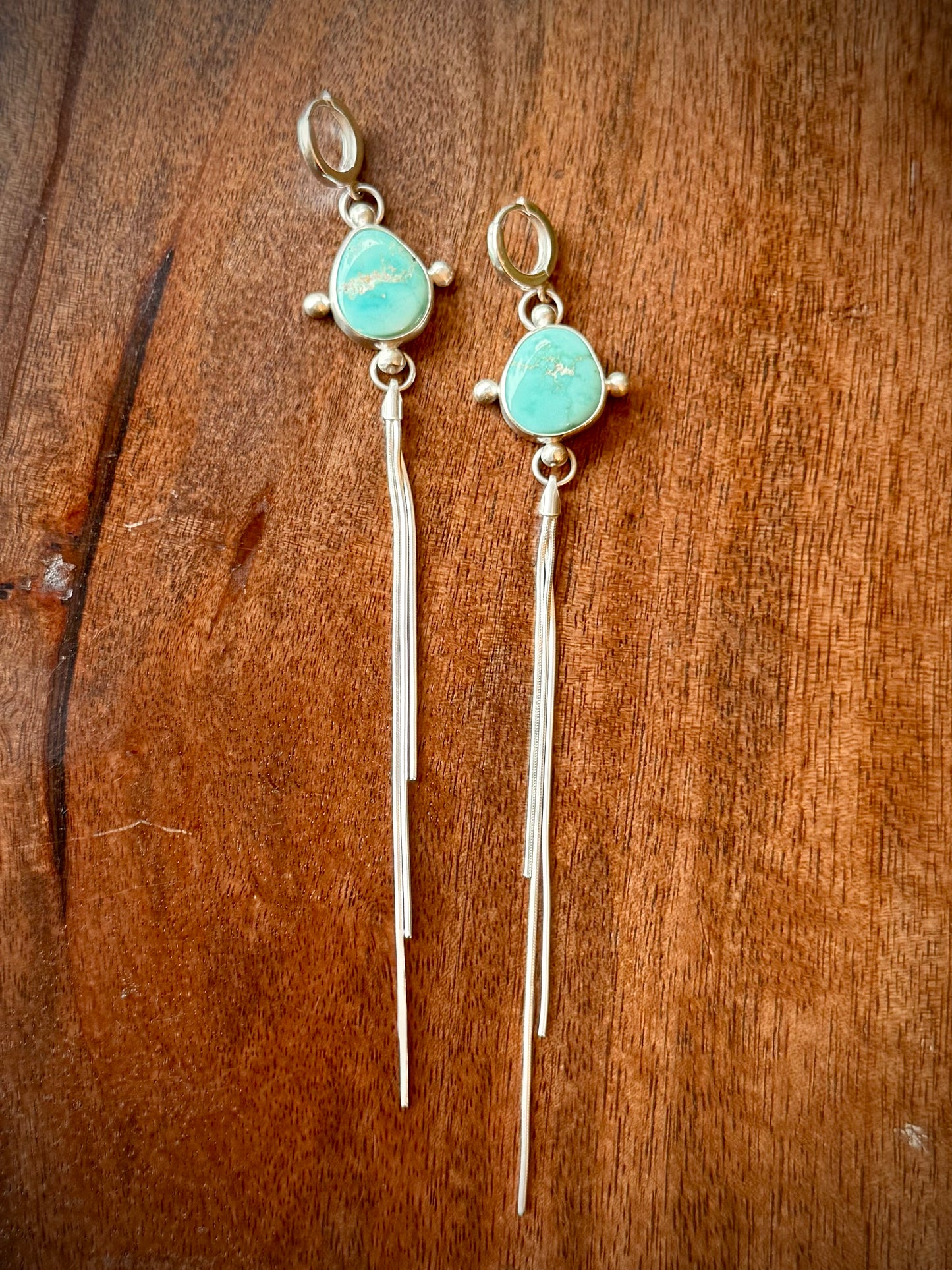 Whitewater Turquoise Fringe Earrings