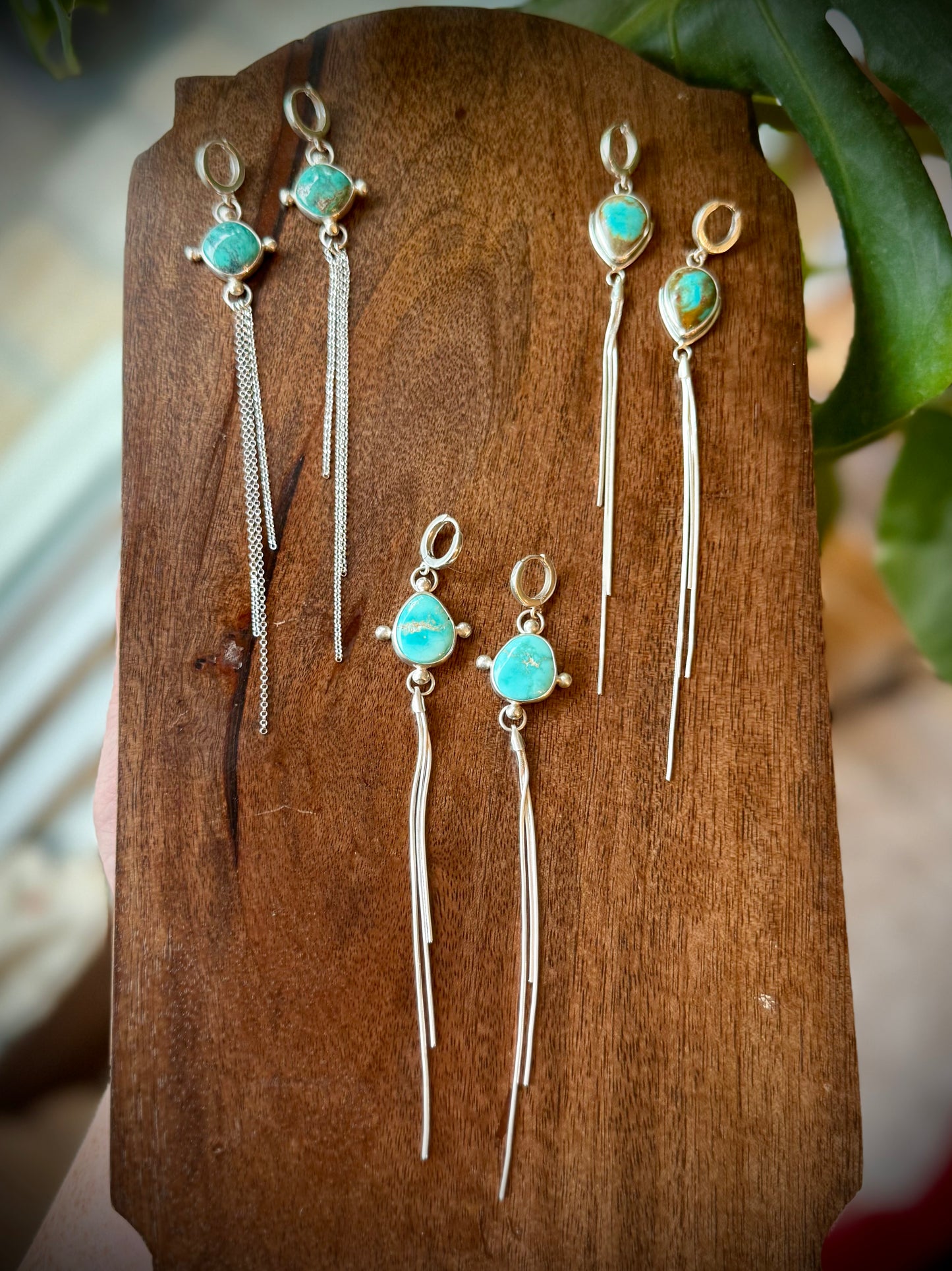 Whitewater Turquoise Fringe Earrings