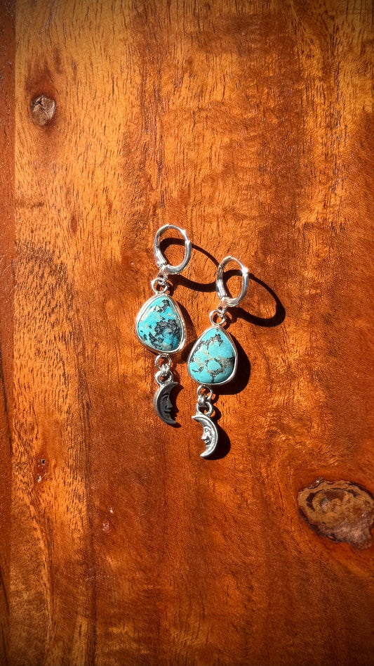 Sleeping Beauty Moon Earrings