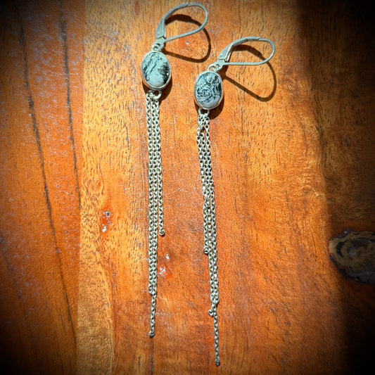 White Buffalo Fringe Earrings